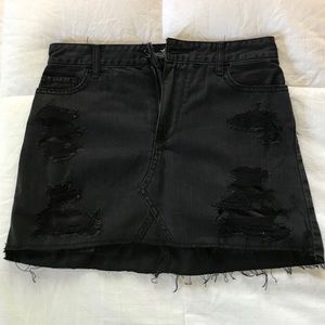 Black High-Rise Hollister Jean Skirt